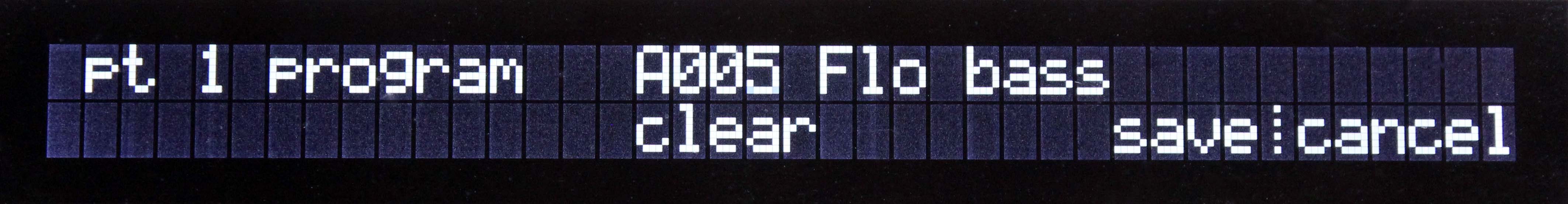 ambika synth LCD screen